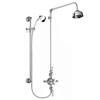 Nuie Traditional Exposed Thermostatic Triple Shower Valve inc. Riser, 4" Rose & Slide Rail Kit profile small image view 1 