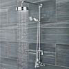 Traditional Luxury Rigid Riser Kit with Diverter & Twin Exposed Shower Valve profile small image view 1 