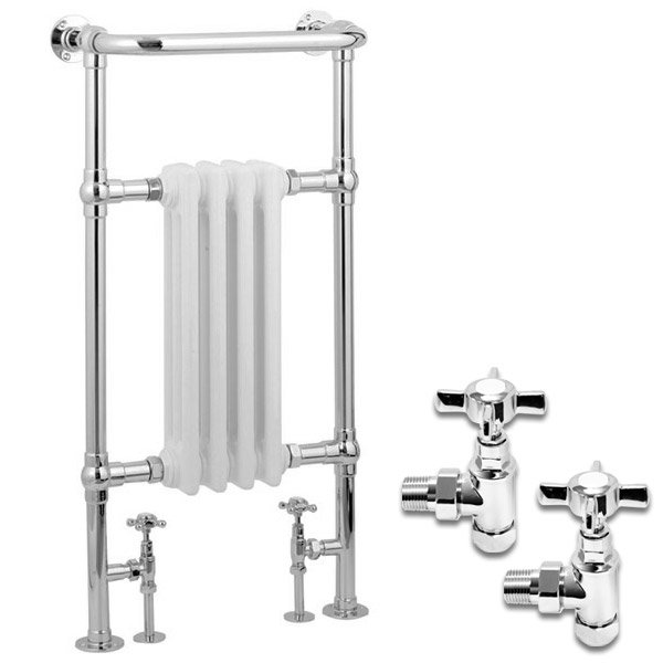 Traditional Mayfair Heated Towel Rail With Valves Online Now