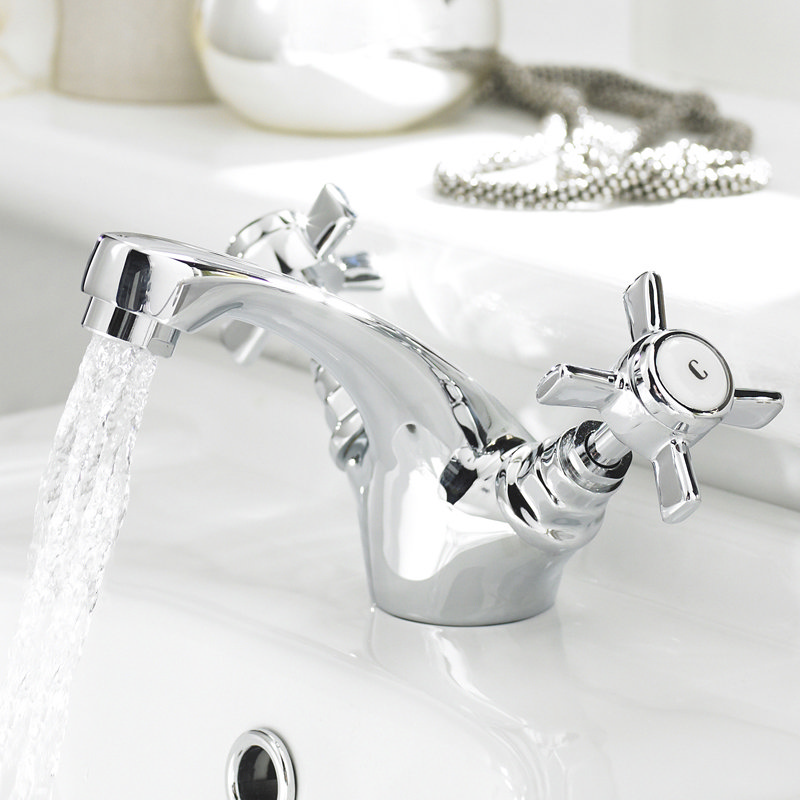 Traditional Mono Basin Mixer with PopUp Waste Chrome IJ345 at