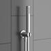 Trafalgar Triple Concealed Shower Valve inc. Outlet Elbow, Handset & Curved Arm with Fixed Head profile small image view 3 