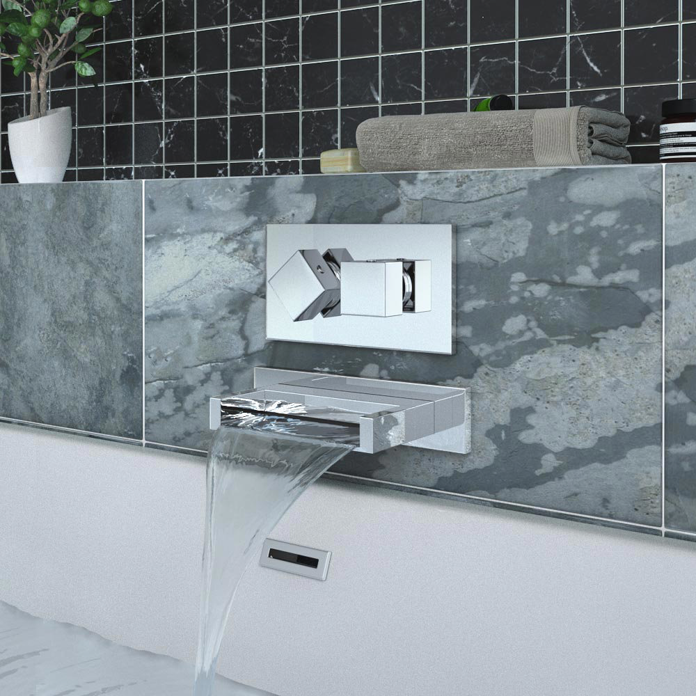 Toreno Modern Wall Mounted Waterfall Bath Spout Victorian Plumbing