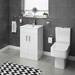 Toreno Small Vanity Sink With Cabinet - 500mm Modern High Gloss White profile small image view 3 