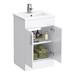Toreno Small Vanity Sink With Cabinet - 500mm Modern High Gloss White profile small image view 2 