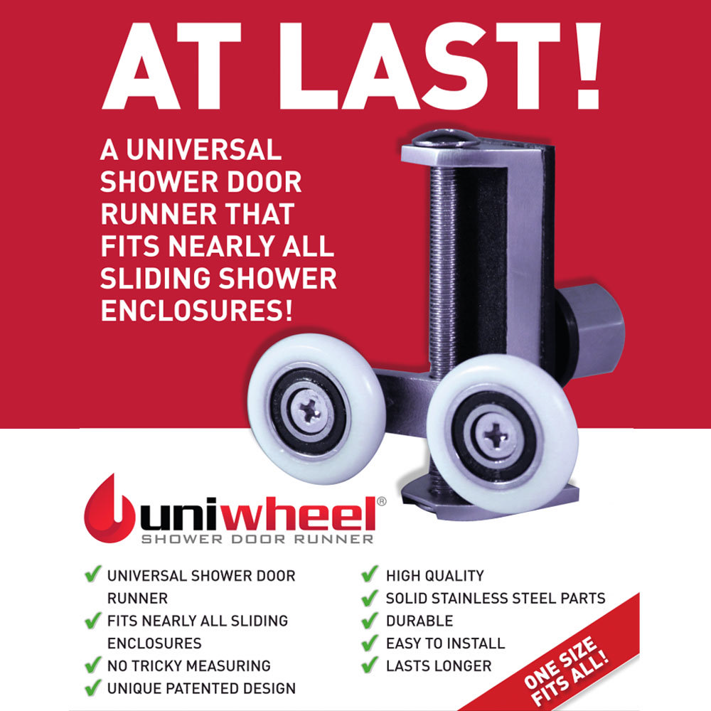 Uniwheel Universal Replacement Shower Door Runner Victorian Plumbing
