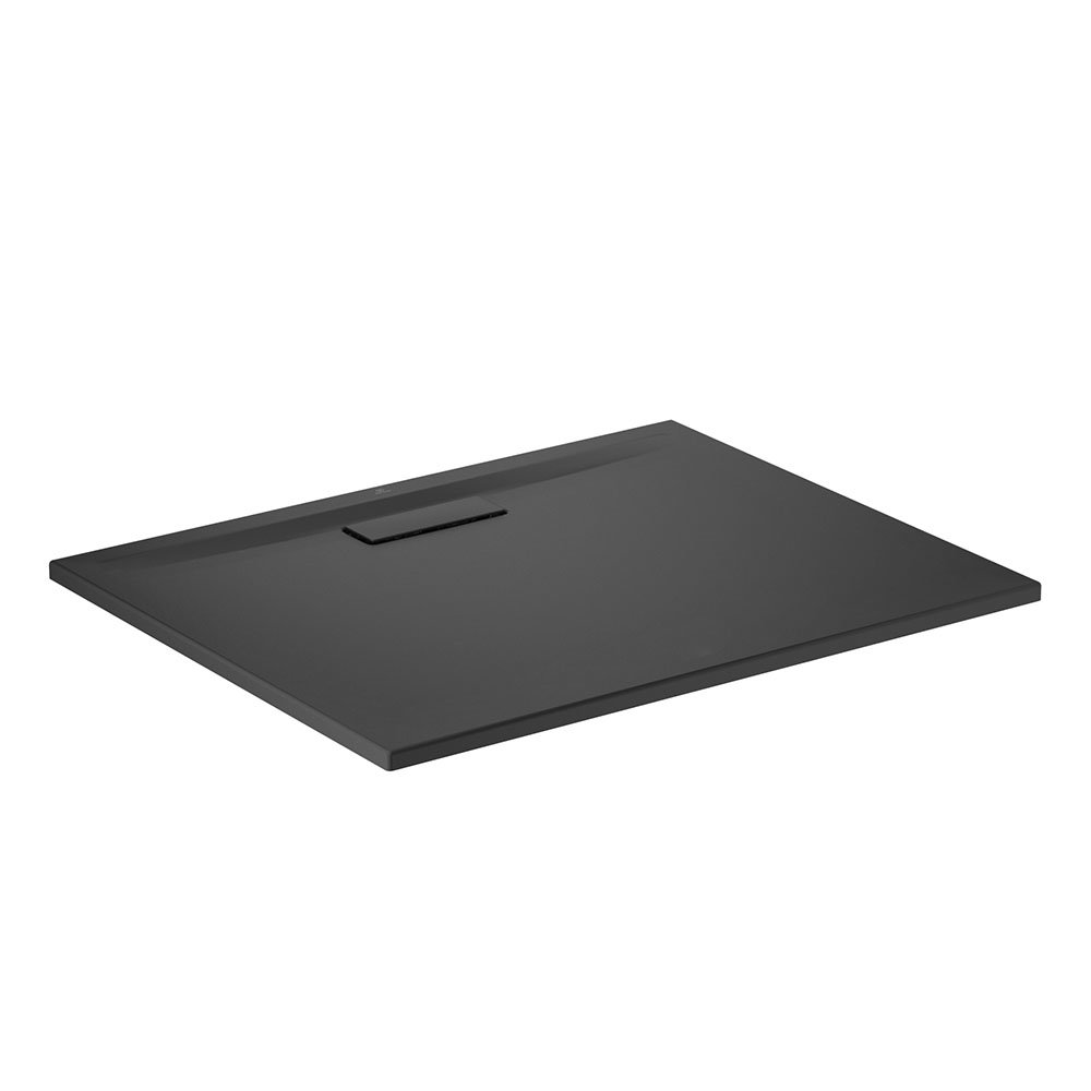 Ideal Standard Silk Black Ultraflat New Rectangular Shower Tray + Waste
