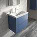 Hudson Reed Urban Satin Blue 500mm Wall Hung 2-Drawer Vanity Unit - URB302A profile small image view 3 