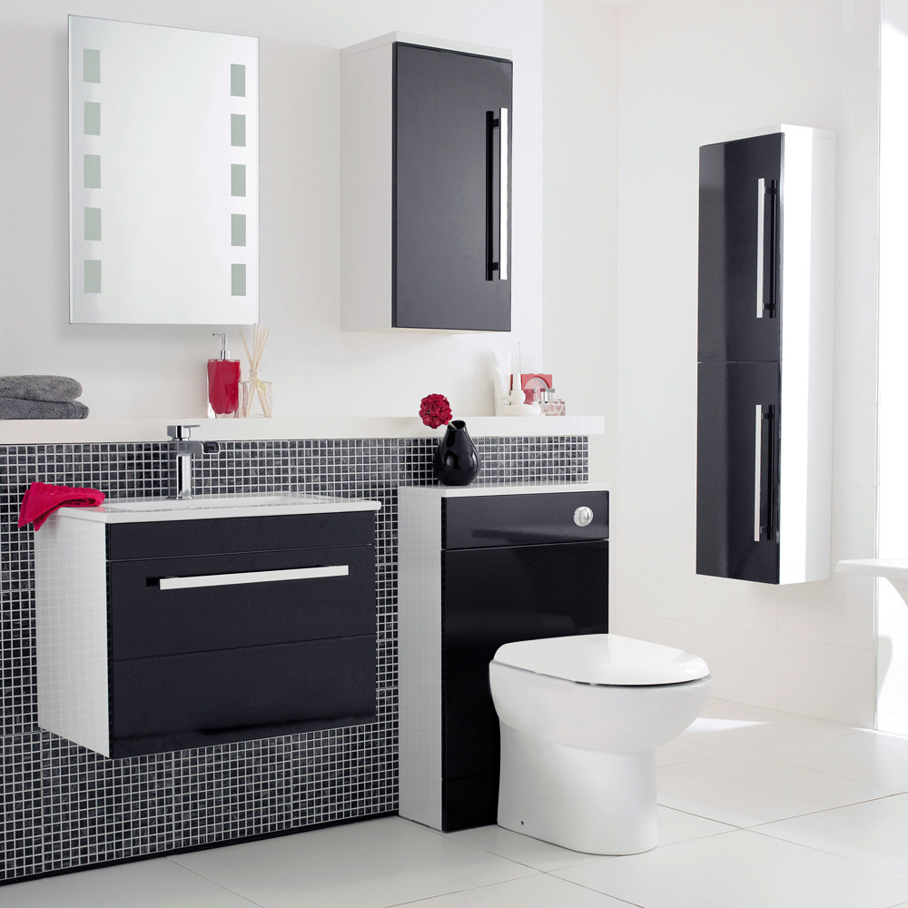 Ultra High Gloss Black Furniture Pack At Victorian Plumbing Uk