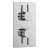 Nuie Quest Rectangular Concealed Thermostatic Twin Shower Valve - QUEV51 profile small image view 1 
