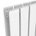 Urban 1800 x 450mm Vertical Double Panel White Radiator profile small image view 2 