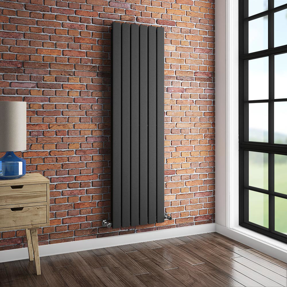 Urban Double Panel Vertical Radiator Anthracite Available Online