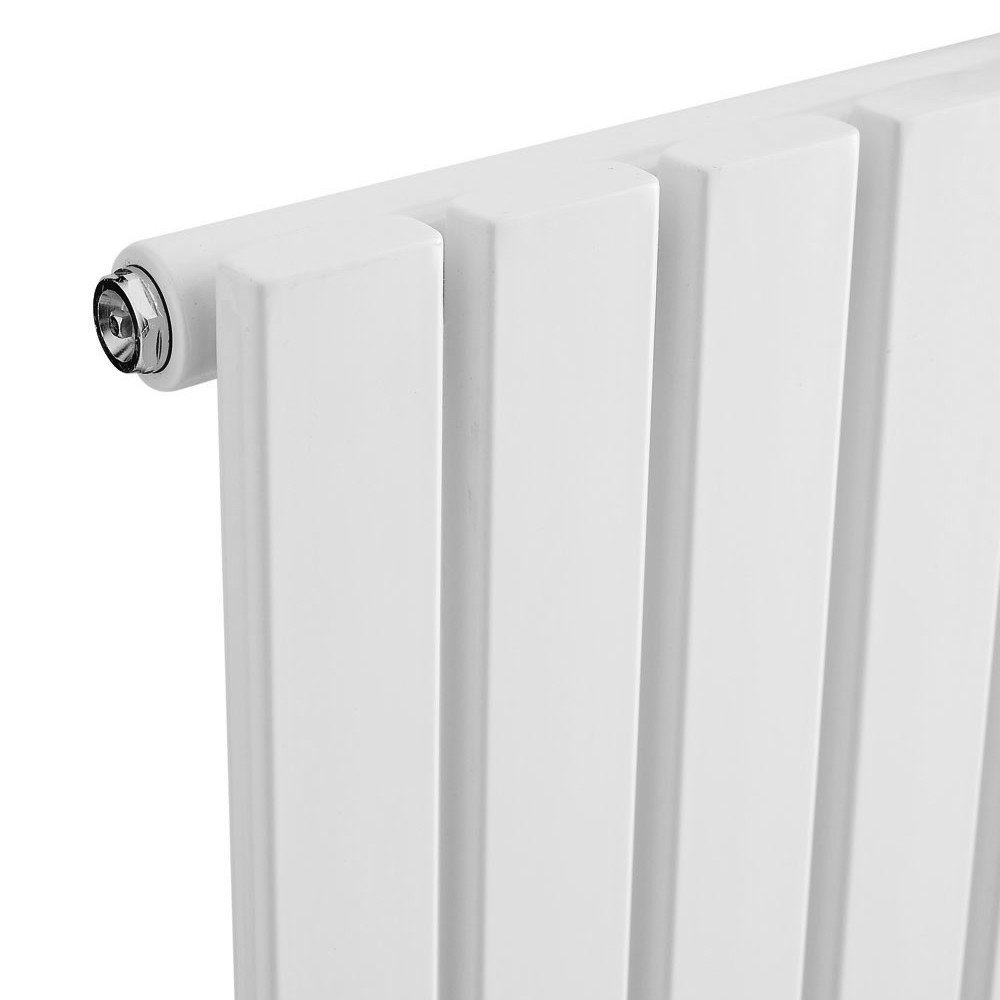 Urban Vertical Radiator White Finish Victorian Plumbing.co.uk