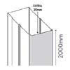 Merlyn Ionic Gravity Sliding & Quadrant Door Extension Profile profile small image view 1 