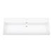 Valencia 1200 Gloss White Minimalist Wall Hung Vanity Unit with Chrome Handle profile small image view 4 