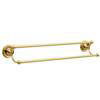 Smedbo Villa - Polished Brass Double Towel Rail - V2364 profile small image view 1 