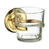 Smedbo Villa Glass Tumbler & Holder - Polished Brass - V243 profile small image view 1 
