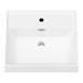 Valencia 450 Gloss White Minimalist Wall Hung Vanity Unit with Brass Handle profile small image view 4 