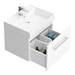 Valencia 600 Gloss White Minimalist Wall Hung Vanity Unit with Chrome Handle profile small image view 6 