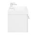 Valencia 800 Gloss White Minimalist Wall Hung Vanity Unit with Chrome Handle profile small image view 6 