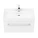 Valencia 800 Gloss White Minimalist Wall Hung Vanity Unit with Chrome Handle profile small image view 3 