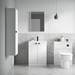 Venice Abstract WC Unit - White - 600mm profile small image view 2 