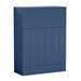 Venice Abstract Blue Complete Toilet Unit w. Pan, Cistern + Matt Black Flush profile small image view 3 