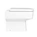 Venice Abstract White Complete Toilet Unit w. Pan, Cistern + Brushed Brass Flush profile small image view 2 