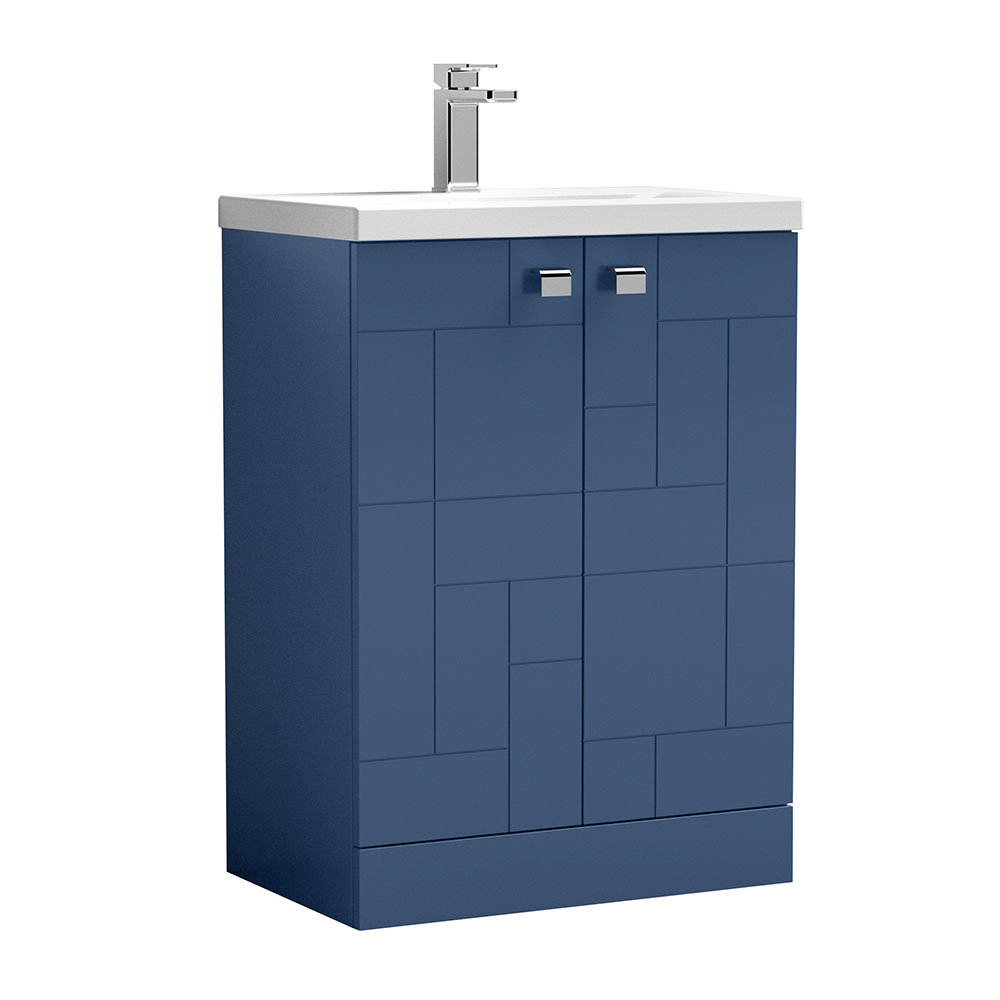 blue vanity unit 600mm