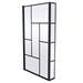 Venice Shower Bath - 1700mm L Shaped with Matt Black Abstract Grid Screen + Panel profile small image view 3 