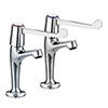 Bristan - Value Lever High Neck Pillar Taps with 6" Levers - VAL-HNK-C-6-CD profile small image view 1 