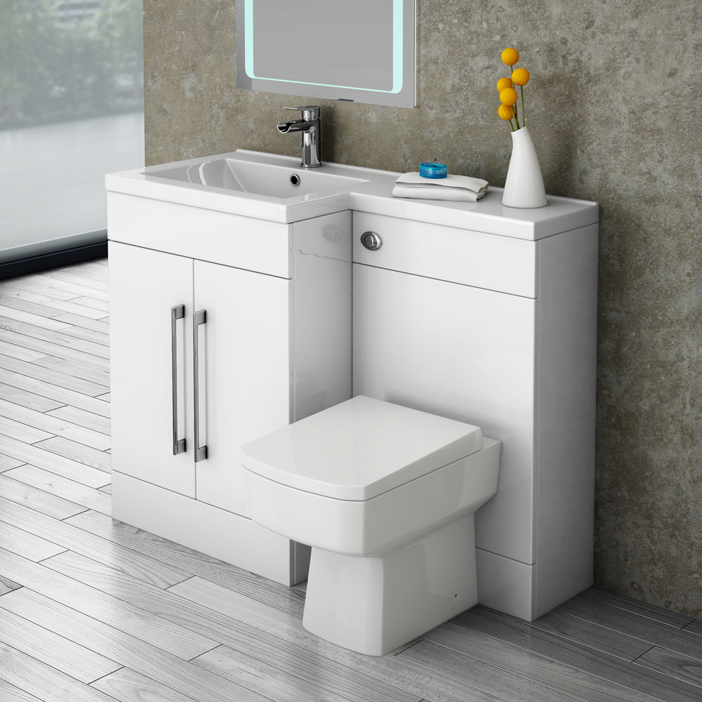 Valencia 1100 Combination Basin & WC Unit With Square Toilet Online