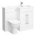 Valencia 1100mm Combination Bathroom Suite Unit with Basin + Round Toilet profile small image view 2 