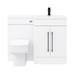 Valencia Bathroom Combination Suite Unit - 1100mm Basin w. Black Handles and Square Toilet profile small image view 2 