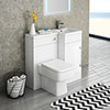 Valencia 900mm Combination Bathroom Suite Unit + Square Toilet profile small image view 1 