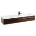 995mm Walnut Wall Hung 1-Drawer Unit with Basin profile small image view 3 
