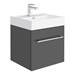 Valencia Cloakroom Suite (Gloss Grey Vanity with Polished Chrome Handle + Toilet) profile small image view 2 