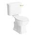 Valencia Cloakroom Suite (Gloss White Vanity with Brushed Brass Handle + Toilet) profile small image view 3 