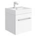 Valencia Cloakroom Suite (Gloss White Vanity with Polished Chrome Handle + Toilet) profile small image view 2 