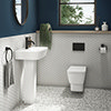 Valencia Cloakroom Suite (inc. Matt Black Flush + Concealed Cistern Frame) profile small image view 1 