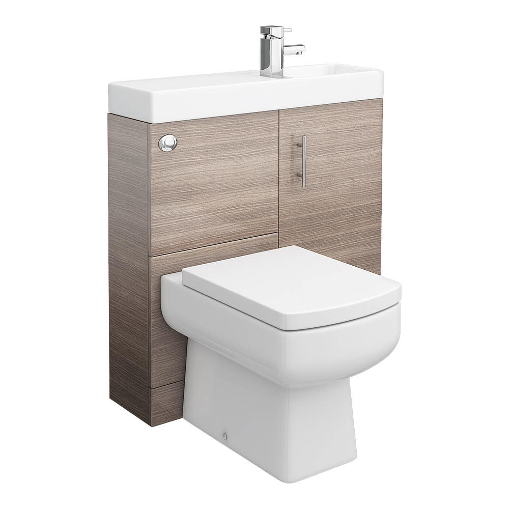 Valencia 800mm Sq Plus Oak Combination Basin Wc Unit Victorian Plumbing Uk