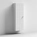 Venice Abstract Wall Hung Tall Storage Cabinet - White - with Chrome Square Drop Handle profile small image view 2 
