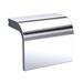 Venice Abstract 600mm White Vanity Unit - Wall Hung 2 Drawer Unit with Chrome Square Drop Handles profile small image view 3 