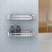 Venice Chrome 215mm Shower Basket profile small image view 2 