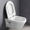 Villeroy and Boch Architectura Rimless Wall Hung Toilet + Seat profile small image view 1 