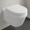 Villeroy and Boch Architectura Compact Rimless Wall Hung Toilet + Soft Close Seat profile small image view 1 
