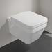 Villeroy and Boch Architectura Square Rimless Wall Hung Toilet + Seat profile small image view 3 