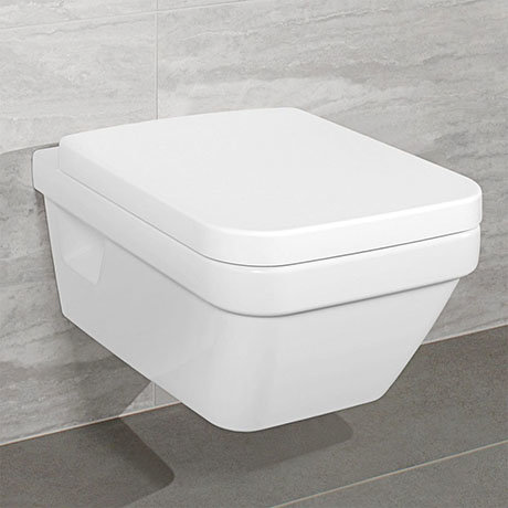 Villeroy and Boch Architectura Square Rimless Wall Hung Toilet + Seat