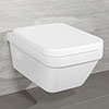 Villeroy and Boch Architectura Square Rimless Wall Hung Toilet + Seat profile small image view 1 
