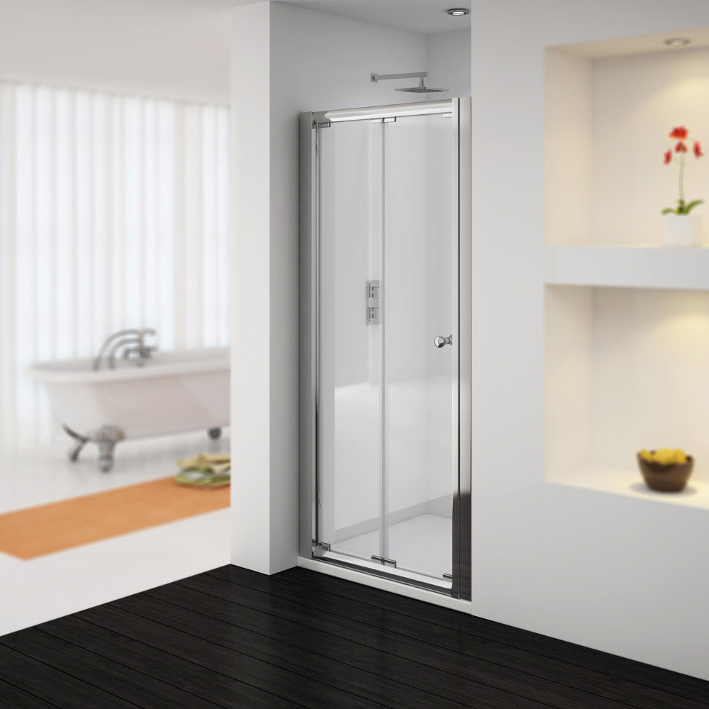 Newark 1850mm Bi-Folding Shower Door - Various Sizes at Victorian