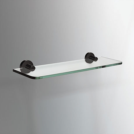 Venice Black 500mm Glass Shelf